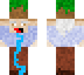 old man with grass block noob
