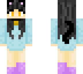 pajama cat girl