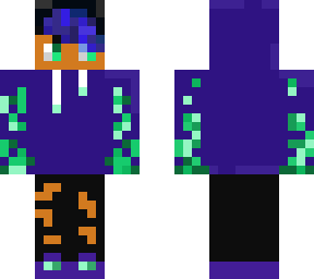 purple, lime/green fire teen