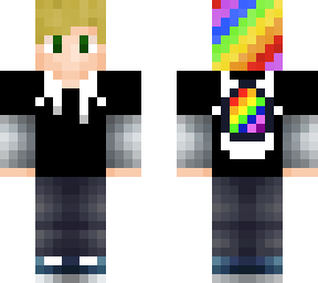 black and rainbow hoodie