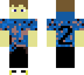 blue tee with hoodie and headphones (re-skin)