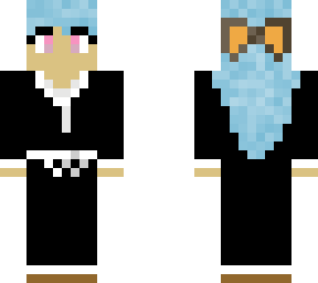 blue haired soul reaper girl