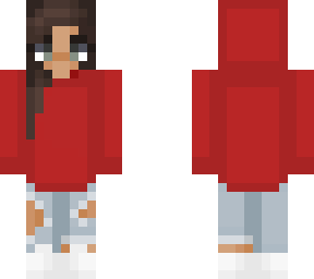 red hoodie girl