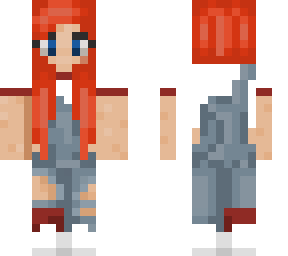 retro red head