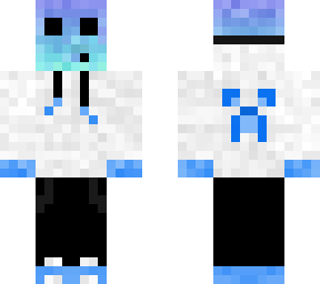 (w&b) slime w/ creeper hoodie