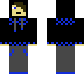 black and blue guy skin