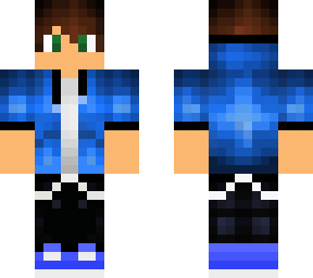 blue hoodie man
