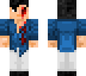 blue shirt scarred