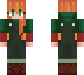 girl with orange hair and overall