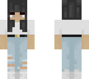 white top + jeans