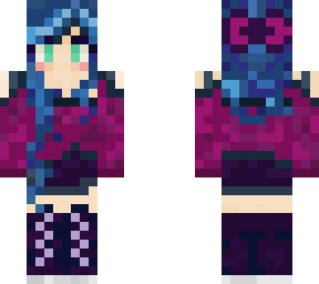 casual blue hair