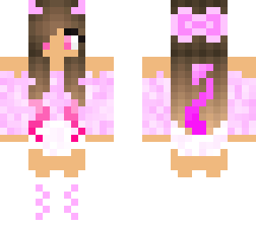 Cute Pink Demon Girl | Minecraft Skin