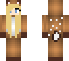 deer onesie w/ blonde hair :)