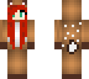 deer onesie w/ orangey hair :)