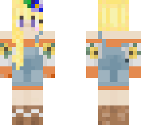 edited skin: sassy blondie in overalls