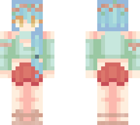elf girl with blue hair