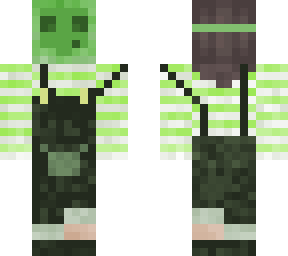 Green Slime Mask Girl Minecraft Skin