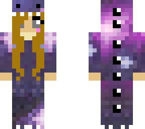 onesie dino girl galaxy with dirty blonde hair and slim