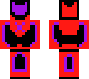 red and purple spacesuit