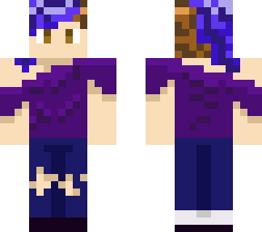 short blue haired girl