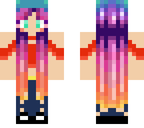 basic girl // rainbow hair