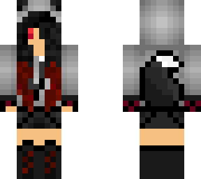 black and red shadow girl