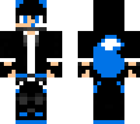 black/blue fox
