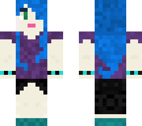 blue hair chick