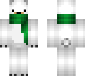 green scarf polar bear