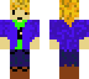 mixed hair blue hoodie