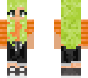 orange stripe shirt girl