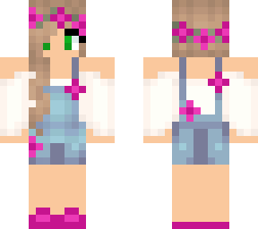 purple flower overalls