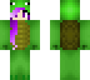 purple haired turtle onesie