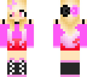 random cute pink and black coloured girl
