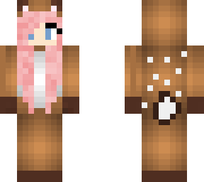 another pink haired deer onesie girl