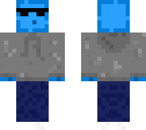 blue slime (w/ blue jeans w/ sun glasses)