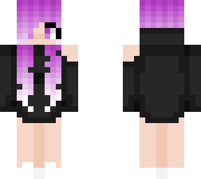 girl wearing black hoodie (different bangs)