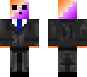 orange and purple slime in suit