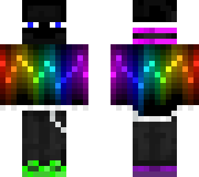 rainbow hooded enderman