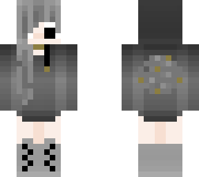 black and gray and white of edit of first skin