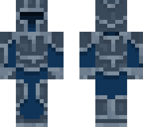 blue and silver armor