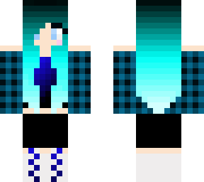 blue plaid girl