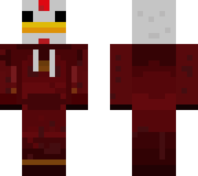 chiken in red hoodie