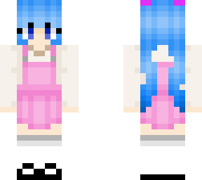 kawaii blue haired girl uwu