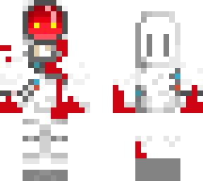 bloody astronaut, who my be possessed or also just blood themselves.