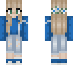 blue flower girl