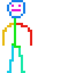 colorful stickman