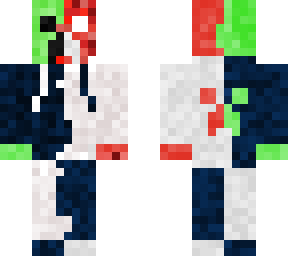 two face red/green creeper hoodie