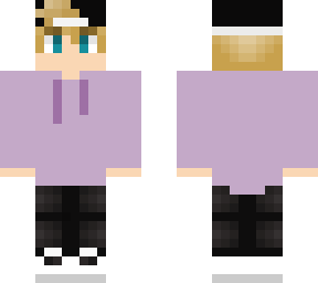 blonde purple hoodie boy