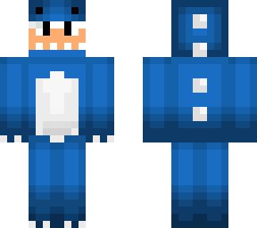 blue dino suit